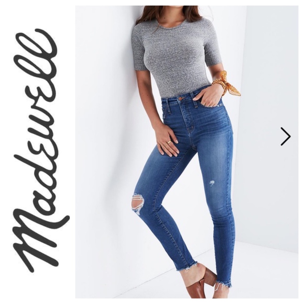 SALE MADEWELL  Curvy 10” High Rise Skinny Jeans